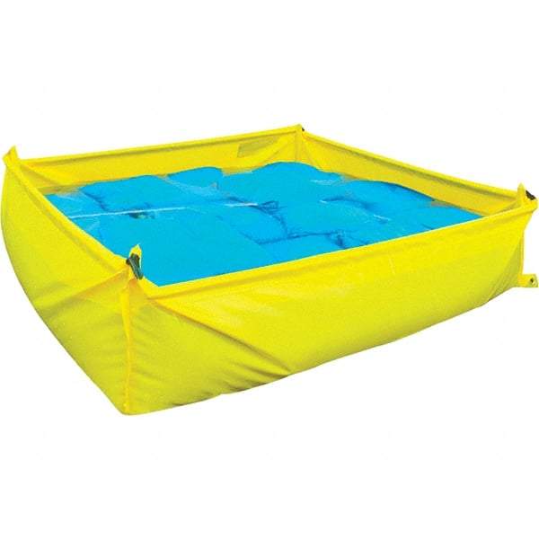 UltraTech - 48" Long x 14" High x 48" Wide Staging Pool - Yellow Polyethylene, For Spill Containment - Americas Tooling