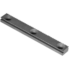 Raptor Workholding - 1 Piece Vise Serrated Dovetail Master Jaw Insert - Steel, 1/2" Long, 0.307" High - Americas Tooling