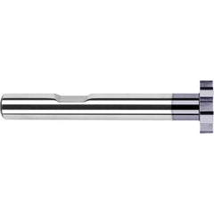 Harvey Tool - 1-1/2" Cut Diam, 1/2" Cut Width, 3/4" Shank, Straight-Tooth Woodruff Keyseat Cutter - Exact Industrial Supply