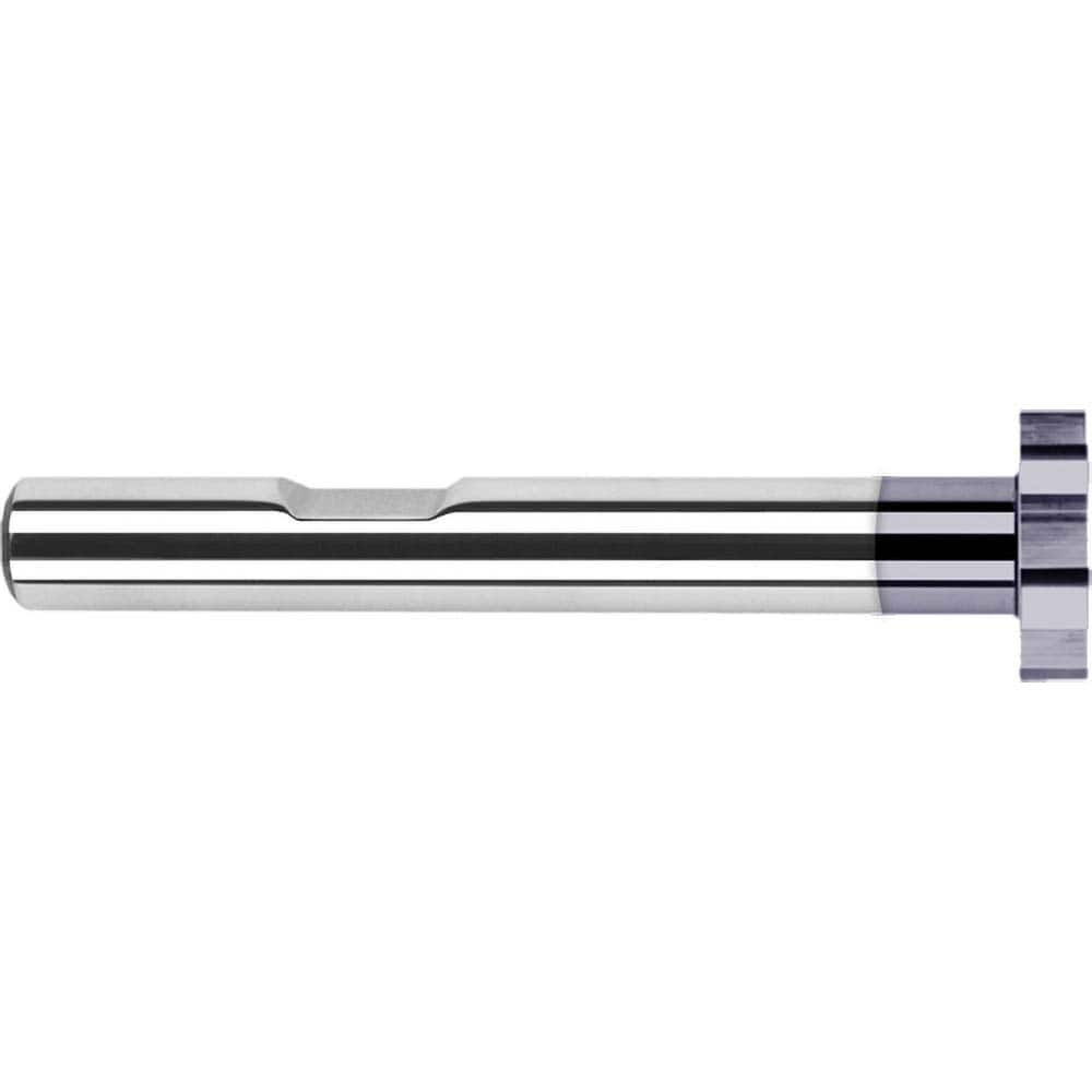 Harvey Tool - 1/2" Cut Diam, 1/32" Cut Width, 1/4" Shank, Straight-Tooth Woodruff Keyseat Cutter - Exact Industrial Supply