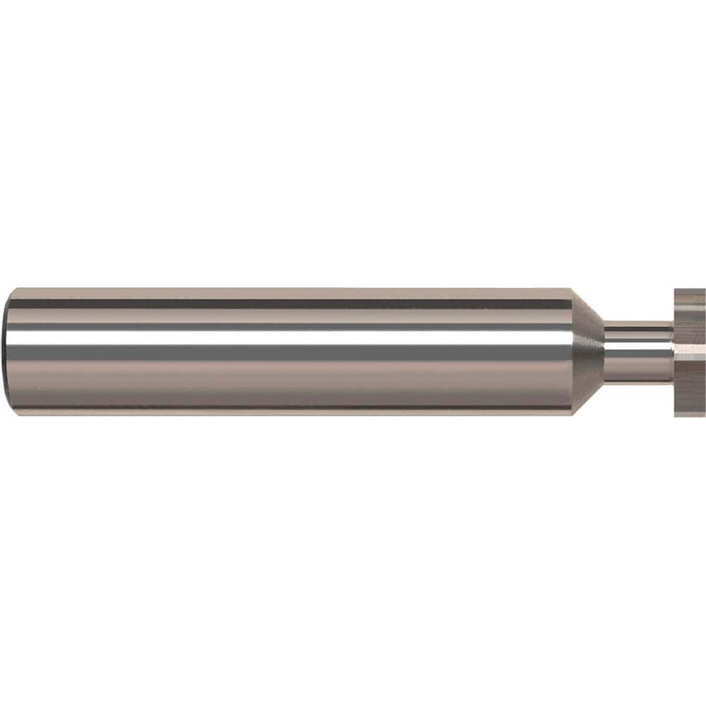 Harvey Tool - ANSI 404 (Old Std # 3) 1/2" Cut Diam, 1/8" Cut Width, 1/2" Shank, Straight-Tooth Woodruff Keyseat Cutter - Exact Industrial Supply