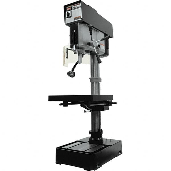 Jet - 10-7/16" Swing, Variable Speed Pulley Drill Press - Variable Speed, 2 hp, Three Phase - Americas Tooling