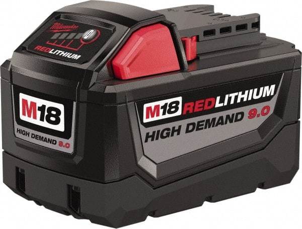 Milwaukee Tool - 18 Volt Lithium-Ion Power Tool Battery - 9 Ahr Capacity, Series M18 XC RED - Americas Tooling