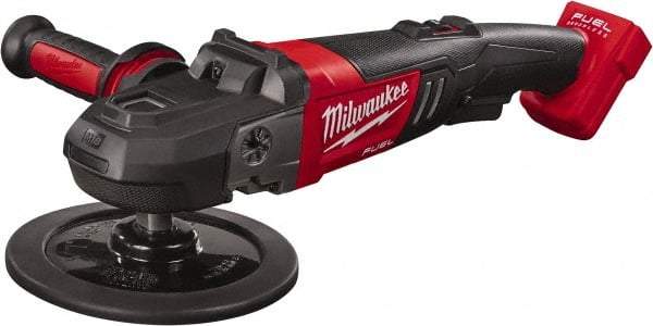 Milwaukee Tool - 7" Pad Diam, 2,200 RPM, Handheld Cordless Polisher - 18 Volts - Americas Tooling