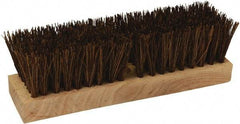 O-Cedar - 2" Bristle Length, Palmyra Deck Scrub Brush - 10" Long x 3" Wide Head, 10" OAL, Black, Wood Block - Americas Tooling