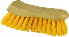 O-Cedar - 1-3/8" Bristle Length, Polypropylene Utility Scrub Brush - 6" Long x 3" Wide Head, 6" OAL, Beige, Plastic Block - Americas Tooling