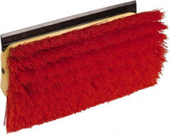 O-Cedar - 2" Bristle Length, Polypropylene Scrub Brush - 10" Long x 5" Wide Head, 10" OAL, Red, Plastic Block - Americas Tooling