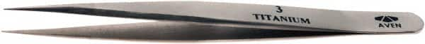 Aven - 4-7/8" OAL 3 Precision Tweezers - Fine Straight Point - Americas Tooling