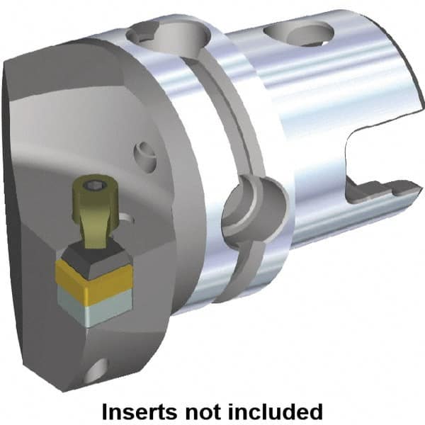 Kennametal - Right Hand Cut, Size KM63, CN.. Insert Compatiblity, Internal or External Modular Turning & Profiling Cutting Unit Head - 43mm Ctr to Cutting Edge, 60mm Head Length, Through Coolant - Americas Tooling