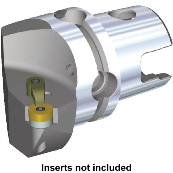 Kennametal - Right Hand Cut, Size KM50, RN.. Insert Compatiblity, Internal or External Modular Turning & Profiling Cutting Unit Head - 35mm Ctr to Cutting Edge, 50mm Head Length, Through Coolant, Series M-Clamping - Americas Tooling