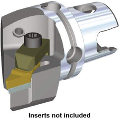 Kennametal - V.GR.. Insert, 50mm Head Length, Modular Grooving Cutting Unit Head - Left Hand Cut, System Size KM40, Through Coolant, Series Top Notch - Americas Tooling