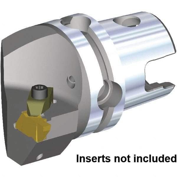 Kennametal - NG3L Insert, 50mm Head Length, Modular Grooving Cutting Unit Head - Right Hand Cut, System Size KM50, Through Coolant, Series Top Notch - Americas Tooling