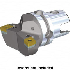 Kennametal - Left Hand Cut, Size KM40, CN.. Insert Compatiblity, Internal or External Modular Turning & Profiling Cutting Unit Head - 27mm Ctr to Cutting Edge, 40mm Head Length, Through Coolant, Series Kenlever - Americas Tooling