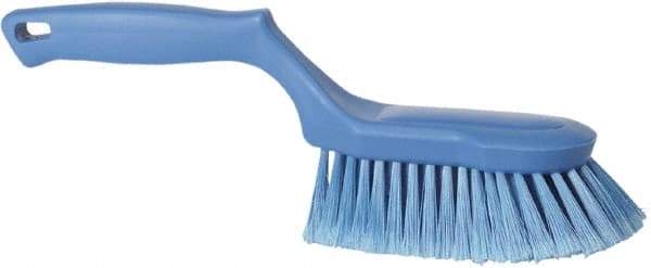 Vikan - 2" Bristle Length, Polyester Wash Brush - 5-13/16" Long x 5" Wide Head, 13-1/2" OAL, Blue, Polypropylene Block - Americas Tooling