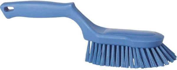 Vikan - 1-1/2" Bristle Length, Polyester Scrub Brush - 5-5/8" Long x 5" Wide Head, 13-1/2" OAL, Blue, Polypropylene Block - Americas Tooling