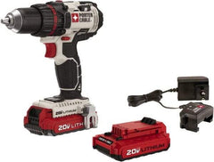 Porter-Cable - 20 Volt 1/2" Chuck Pistol Grip Handle Cordless Drill - 0-400 & 0-1600 RPM, Keyless Chuck, Reversible, 2 Lithium-Ion Batteries Included - Americas Tooling