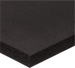 Value Collection - 36" Long, 1" Wide, Buna-N Rubber Foam Sheet - 40 to 60 Durometer, Black, -30 to 200°F, Adhesive Backing - Americas Tooling