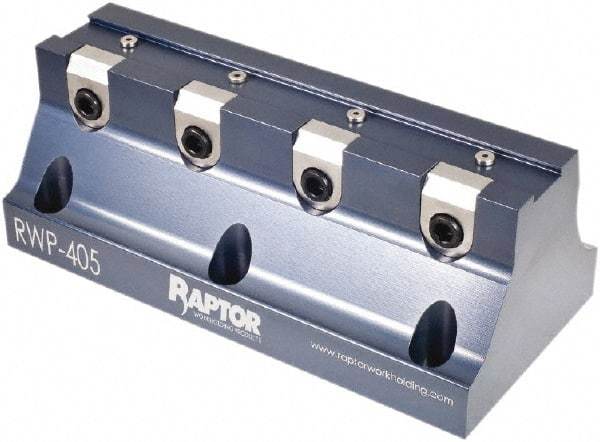 Raptor Workholding - 3/4" Jaw Width, 3" High x 8" Long x 3.8" Wide Dovetail Vise - For Use with 4 & 5 Axis Workholding Systems - Americas Tooling