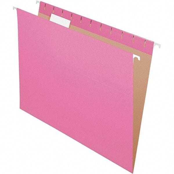 Pendaflex - 8-1/2 x 11", Letter Size, Pink, Hanging File Folder - 11 Point Stock, 1/5 Tab Cut Location - Americas Tooling