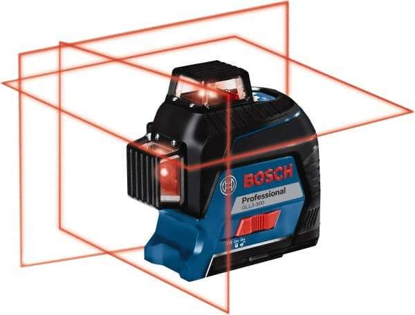 Bosch - 3 Beam 200' Max Range Self Leveling Line Laser - 3/32" at 30' Accuracy, Battery Included - Americas Tooling