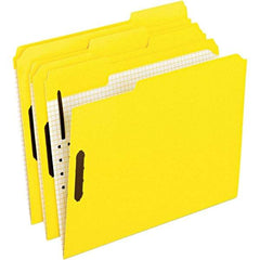 Pendaflex - 11-5/8 x 9-1/2", Letter Size, Yellow, File Folders with Top Tab - 11 Point Stock, Assorted Tab Cut Location - Americas Tooling