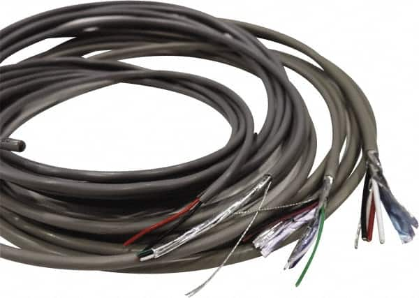 Made in USA - 18 AWG, 2 Wire, 1,000' OAL Unshielded Automation & Communication Cable - PVC Insulation, Bare Copper Conductor, 300 Volts, 0.144" OD - Americas Tooling