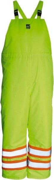 Viking - Size 3XL, High Visibility Lime, Cold Weather Bib Overall - Hook & Loop Ankle - Americas Tooling