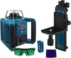 Bosch - 650' Measuring Range, 1/8" at 100' Accuracy, Self-Leveling Horizontal & Vertical Rotary Laser - ±5° Self Leveling Range, 1 Beam, 2-D Battery Included - Americas Tooling