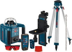 Bosch - 1,000' Measuring Range, 1/8" at 100' Accuracy, Self-Leveling Horizontal & Vertical Rotary Laser - ±5° Self Leveling Range, 1 Beam, 2-D Battery Included - Americas Tooling