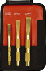 Mayhew - 3 Piece Brass Scraper Chisel Set - Sizes Included 3/8 to 5/8" - Americas Tooling