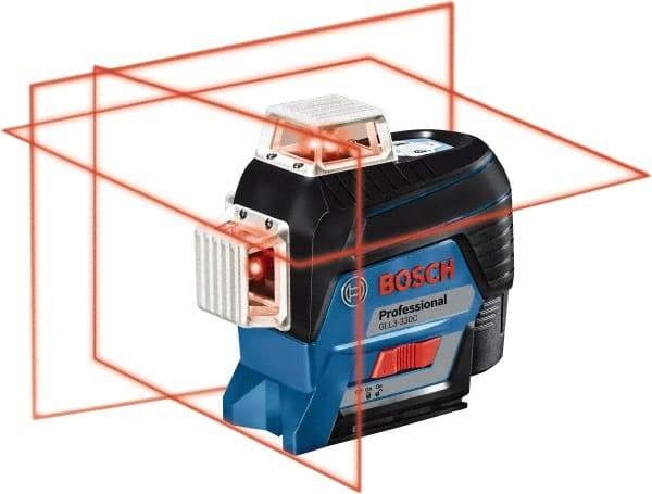 Bosch - 3 Beam 200' Max Range Self Leveling Line Laser - 3/32" at 30' Accuracy, Battery Included - Americas Tooling