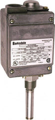 Barksdale - -50 to 75°F Local Mount Temperature Switch - 1/2" NPT, 9/16 x 2-25/32 Rigid Stem, Brass, ±1% of mid-60% of F.S. - Americas Tooling