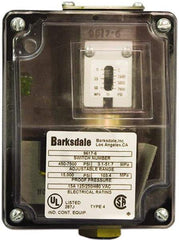 Barksdale - 450 to 7,500 psi Adjustable Range, 15,000 Max psi, Sealed Piston Pressure Switch - 1/4 NPT Female, Screw Terminals, SPDT Contact, Brass Wetted Parts, 2% Repeatability - Americas Tooling