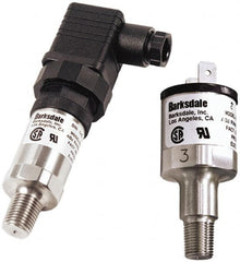 Barksdale - 20 to 120 psi Adjustable Range, 140 Max psi, Compact Pressure Switch - 1/4 NPT Male, 18in Free Leads, SPDT Contact, SS Wetted Parts, 8% Repeatability - Americas Tooling