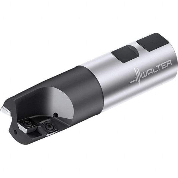 Walter - 29.9mm Cut Diam, 20.8mm Max Depth of Cut, 32mm Shank Diam, 115mm OAL, Indexable Square Shoulder End Mill - Weldon Shank, 0° Lead Angle, Through Coolant, Series M4792-W - Americas Tooling