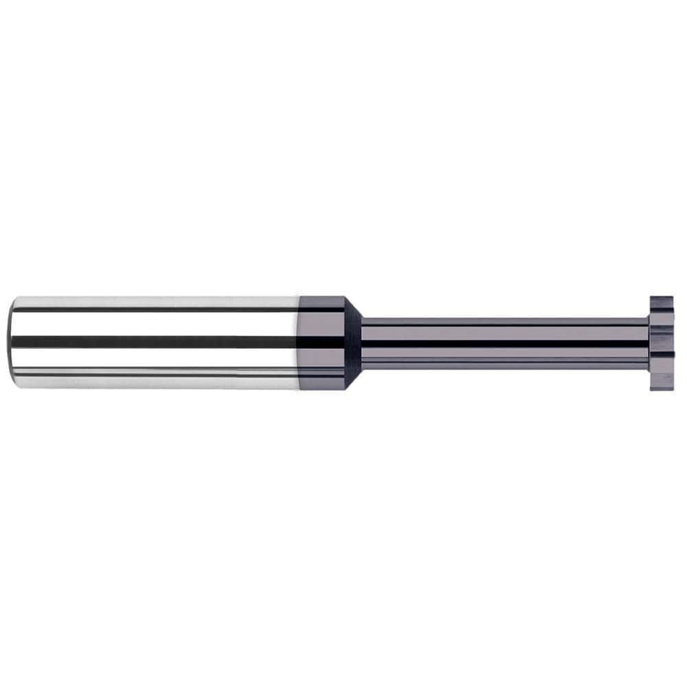 Harvey Tool - 3/8" Cut Diam, 1/8" Cut Width, 3/8" Shank, Straight-Tooth Woodruff Keyseat Cutter - Exact Industrial Supply