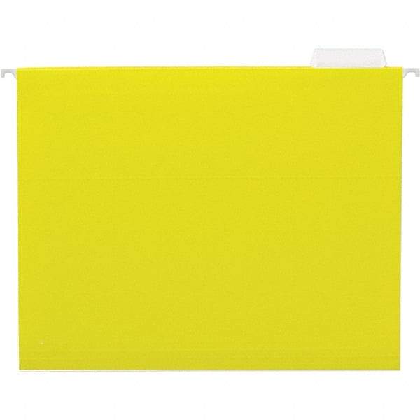 UNIVERSAL - 9-1/2x11-3/4", Letter Size, Yellow, Hanging File Folder - 11 Point Stock, 1/5 Tab Cut Location - Americas Tooling