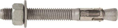 Powers Fasteners - 3/4" Diam, 3/4" Drill, 7" OAL, 1-1/2" Min Embedment Wedge Expansion Concrete Anchor - 1035 Carbon Steel, Hot Dipped Galvanized Finish, Hex Nut Head, Hex Drive, 4-5/8" Thread Length - Americas Tooling