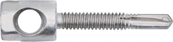 Powers Fasteners - 3/8" Zinc-Plated Steel Horizontal (Cross Drilled) Mount Threaded Rod Anchor - 1/4" Diam x 1" Long, Hex Head, 2,810 Lb Ultimate Pullout, For Use with Steel - Americas Tooling