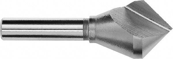 Magafor - 1-1/4" Head Diam, 1/2" Shank Diam, 1 Flute 82° Cobalt Countersink - Uncoated, 2-3/4" OAL, Single End, Straight Shank, Right Hand Cut - Americas Tooling