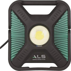 Advanced Lighting Systems - Black & Turquoise Spot Light with Bluetooth - 10,000 Lumens, Corded, LED Lamp - Americas Tooling