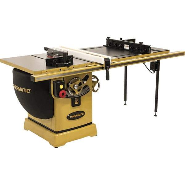 Jet - 10" Blade Diam, 5/8" Arbor Diam, 1 Phase Table Saw - 3 hp, 230 Volt, 11-1/4" Cutting Depth - Americas Tooling