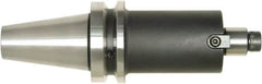 Bilz - BT40 Taper Shank 22mm Pilot Diam Shell Mill Holder - 100mm Flange to Nose End Projection, 48mm Nose Diam, M10 Lock Screw, Through-Spindle Coolant - Exact Industrial Supply