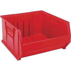 Quantum Storage - 225 Lb Load Capacity Red Polypropylene Tote Container - Stacking, 12" Long x 22-1/2" Wide x 23.9" High - Americas Tooling