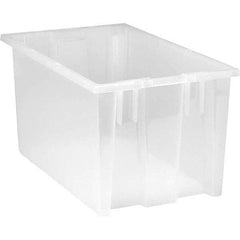 Quantum Storage - 90 Lb Load Capacity Clear Polypropylene Tote Container - Stacking, Nesting, 9" Long x 11" Wide x 18" High - Americas Tooling