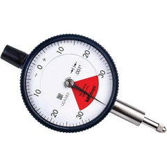 Mitutoyo - 0.06" Range, 30-0-30 Dial Reading, 0.001" Graduation Dial Drop Indicator - 2.24" Dial, 0.079" Range per Revolution, 0.001" Accuracy - Americas Tooling