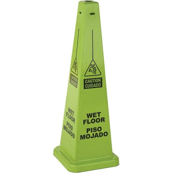 PRO-SAFE - Cone & A Frame Floor Signs Shape: Cone Type: Restroom, Janitorial & Housekeeping - Americas Tooling
