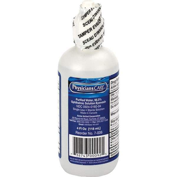 PRO-SAFE - 4 oz, Disposable Eyewash Bottle - Approved by ANSI Spec - ANSI Z308.1-2015 - Americas Tooling