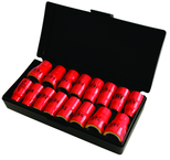 Insulated 3/8" Drive Inch & Metric Socket Set 5/16"-3/4" and 8.0mm - 19mm Sockets in Storage Box. 16 Pc Set - Americas Tooling