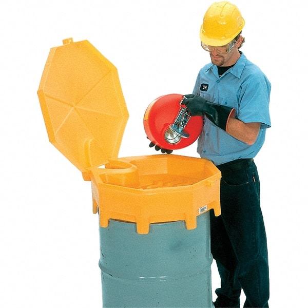 UltraTech - 11" High x 29" Diam, Polyethylene, Funnel with Cover - 5 Gal Drum/Pail Capacity - Americas Tooling